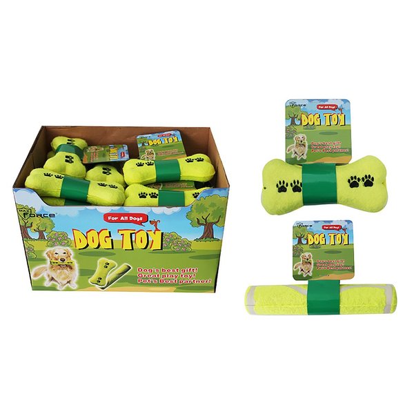 Diamond Visions 01-1110 Bone or Stick Dog Toy Multipack in Tennis Ball Yellow (2 Bone Shaped Toys)