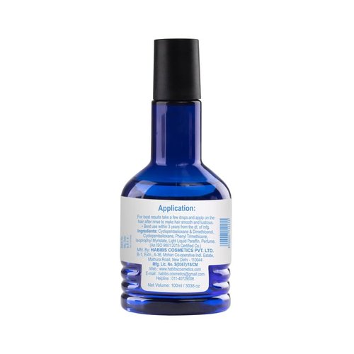 HABIBS COSMETICS Hair Serum Dry Curly & Treated Hairs For Silky & Smooth Hair Tames Frizzy Hair Tangle Free & Frizz-Free Hair For All Types Of Hair 100 Ml Pack Of 1