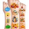 20 Sheets Funny Pumpkins Temporary Tattoos Stickers,216 Pieces Thanksgiving Autumn Harvest Themed Tattoos Stickers Party Decoration Supplies Party favors for Kids Adults