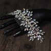 JWICOS Wedding Hair Comb Crystal Beads Bridal Hair Side Comb Hair Accessories for Brides and Bridesmaids