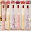 Dulele 6 Colors Matte Jelly Lipstick Moisturizing Lip Oil Set, Hydrating Mirror Finish Lipgloss Heart Shape, Highly Pigmented and Longwear Lip Stain Lip Glaze (Pink, M)