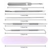 Ingrown Toenail Pedicure Tool Kit Nail File and Nail Lifter Pusher Double-Sided Nail Manicure Kit Stainless Steel Nail Care, Tools Pain Relief (6PCS)