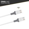 Scosche CC4WG-SP Strikeline USB-C to USB-C Sync Charging Cable, 4 Feet, White/Gray