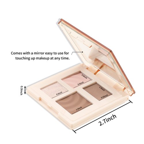 Boobeen Highlighter Contour Makeup Palette Matte Bronzer Palette Contouring Face Illuminate Makeup Palette Powder Shimmer Glow Highlighting Makeup Waterproof Long Lasting