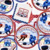 Hegbolke Hockey Party Supplies Serve 20-81Pcs Plates Napkins Tablecloth Forks Set for Kid's Hockey Fans Birthday Gameday Hockey Theme Party Decorations