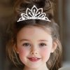 Kilshye Girls Rhinestone Tiara Silver Crystal Princess Tiaras and Crowns Birthday Headdress for Prom