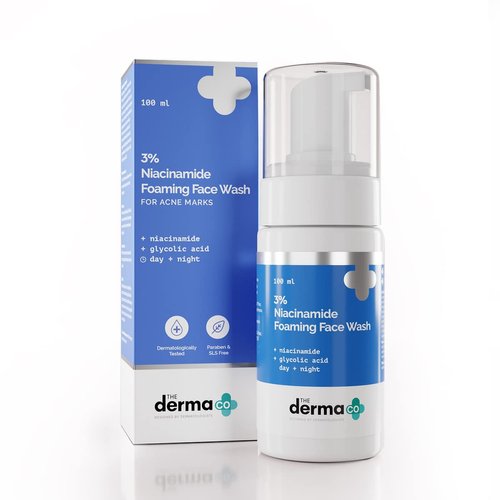 The Derma Co 3% Niacinamide Foaming Face Wash | Gently Cleanses Impurities | Controls Excess Oil ...