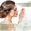 6 Pieces Pearl Hair Comb Hair Pins Pearl Rhinestones Headpiece Hair Barrettes for Women Girls Flower Crystal Headpiece Hair Accessories for Party Wedding Daily Silver