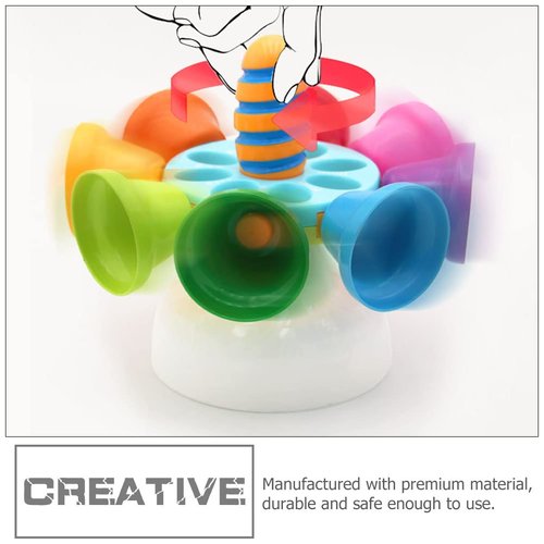 TOYMYTOY 1 Set Music Rotating Bell Toy Baby Percussion Instrument Bell Toys for Baby, Kids Musical Instruments Set Baby Drum Set Educational Toy Musical Bells for Kids