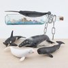 BRETOYIN Jumbo Sperm Whale Toy Figure Set 5PCS Sea Creatures Toys for Kids Narwhal Shark Figurine Killer Whale Toys Beluga Model Educational Science Shark Toys Boy Birthday Gift