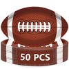 QZYL 50 PCS Football Plates, Football Party Plates, Football Shaped Disposable Paper Plates, Super Bowl 2024 Party Plates, Football Party Supplies for Football Decorations Sports Birthday Decoration