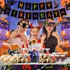 Halloween Party Decorations Supplies 172Pcs, Party Banner Balloon Decorations Set, Halloween Themed Birthday Party Supplies Kits with Tablecloth Snacks Bag for Kids, Party Favor Halloween Decor Kit