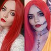 Red Wig for Women Girls Cosplay Sally, Alacos 60CM Long Straight Red Wig for Sally Costume, Red Cosplay Wig with a Free Wig Cap Perfect for Halloween Christmas Costume Show
