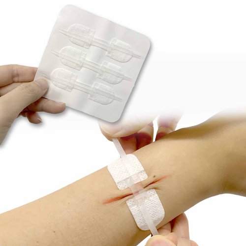 Emergency Wound Care Closures Band Aid, Zip Repair Without Stitches Sutures Adhesive Bandages for First Aid, White,3 Pcs (45*10mm)