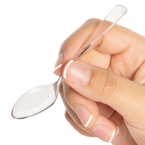 Tasting Mini Spoons - LORESO 500CT Box Mini Clear Plastic Dessert Spoons For Ice Cream, Dessert Spoons and Frozen Yogurt Spoons - BPA Free, Reusable 3.8Inches (Mini Spoons 500CT Box)