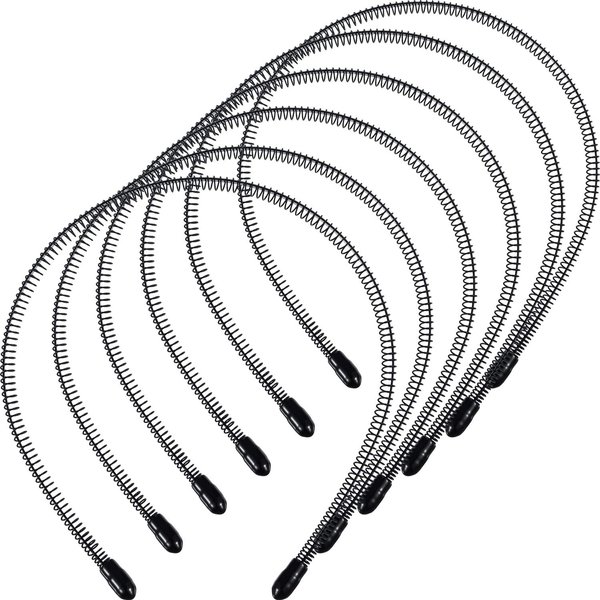 WILLBOND 6 Pieces Unisex Hair Band Men Metal Headband Small Spring Black Hair Hoop Nonslip Slicked Back Headband for Men Women Sports Headwear Hair Accessories