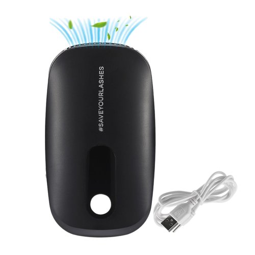 Lasting Lashes Mini Portable Lash Fan | USB Rechargeable Small Handheld Fan | Bladeless Airconditioning Blower | Lash Fan Dryer for Eyelash Extensions | Speed Adjustable Makeup Fan