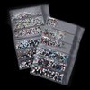 Jollin 3456pcs Flatback Rhinestones Glass Charms Diamantes Gems Stones for Nail Art 6 Size ss4~ss12 Color Mixed