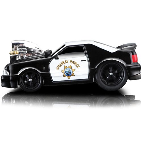 1993 SVT Cobra CHP California Highway Patrol Black and White 1/64 Diecast Model Car by Muscle Machines 15526-15543bw