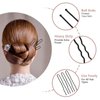 U Shaped Hair Pins for Buns, 100 PCS 2.8" Hair Pins for Women Hair Styling with Thick Hair