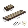 WodGod Cribbage Board Game Set,with 9 Metal Pegs,2 Decks of Playing Cards,Built-in Magnetic Storage,Instruction Included, Foldable, Easy to Store and Carry (3 Track Board)