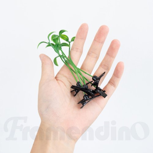 Framendino, 20 Pack Funny Bean Sprout Hair Clips Plant Grass Hair Barrette for Women