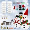 12 Pack Christmas Snowman Craft, DIY Snowman Kit, Build a Snowman Winter Indoor Decorations, Creative Air Dry Modeling Clay, Xmas Activities Snowman Making Kit for Holiday Favor Supplies