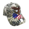 Aesthetinc Patriotic USA American Flag Design Baseball Cap Hat Visor 3D Embroidery (Digital)
