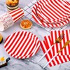 durony 64 Pieces Carnival Table Decorations White and Red Striped Paper Plates Napkin Cup Circus Theme Party Decorations for Carnival, Birthday, Picnic Party