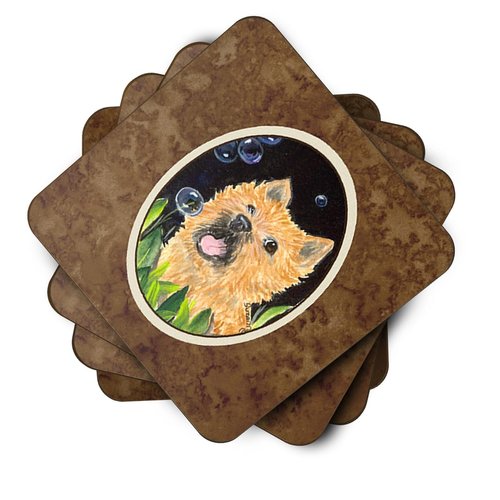 Carolines Treasures Cairn Terrier Foam Coaster Set of 4 3 1/2 x 3 1/2 multicolor
