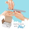 Flowery Disposable Nail File Wood Core 100/180 Grit, Silver, 100 Count