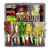 Freshwater Fishing Lure Kits,Topconcept 180Pcs Fishing Tackle Lots,Minnow Popper Pencil Crank RattleFor Trout Bass Salmon