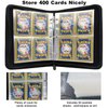 AIKESIWAY Trading Card Binder 4 Pocket,400 Pockets Card Binder for Pokemon Cards with Zipper,50 Sleeves Card Holder Compatible with Standard Card,Sport Card-Gift for Boy and Girl (4-Pockets, Yellow)