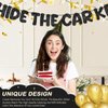 Fulmoon Pre Strung Hide the Car Keys Glitter Banner 15th and 16th Car Theme Party Supplies Funny Birthday Party Decorations Happy 16th Birthday Decorations (Black)
