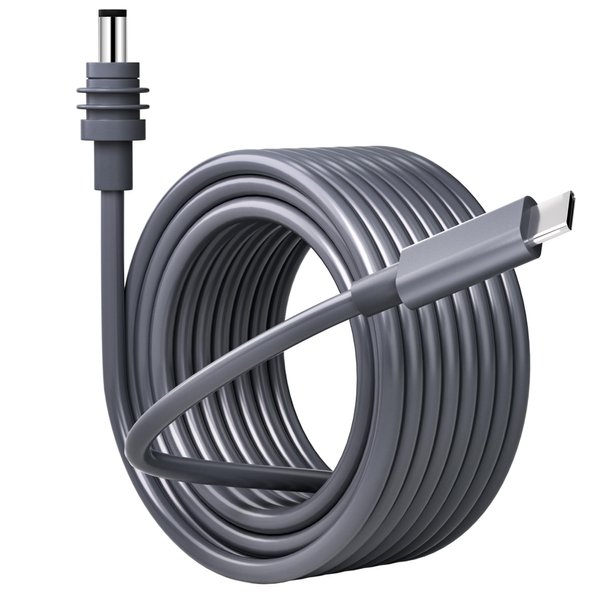 LOPYK Starlink Mini 10FT Power Cable – 100W USB-C Male to DC Male, Waterproof, Compatible with 65W+ PD Power Bank (USB C to DC, 10 FT)