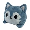 TeeTurtle - The Original Reversible Wolf Plushie - Gray - Cute Sensory Fidget Stuffed Animals That Show Your Mood