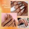 Ranrose Short Almond Nail Tips 240PCS Half Matte Soft Gel Nail Tips 12 Sizes Short Almond Half Cover False Nails with Handles for Press on Nails Extension Art Home & DIY Nail Salon with Box