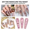 Nail Art Rhinestones Nail Gemstones, 810Pcs Mix Shaped Flatback Crystals Diamonds,with Tweezers and Picking Rhinestones Pen,for DIY Craft Makeup Dressup Manicure Decoration Clothes Shoes(Pink)