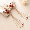Lurrose Japanese Hairpins Butterfly Tassel Kimono Kanzashi Bobby Pins Hair Clip Hair Ornament Accessory for Traditional Clothes Kimono Decoration