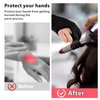 COMNICO 2 Pcs Heat Resistant Gloves for Hair Styling Three-Finger Professional Curling Iron Barber Glove Hair Straightener Protector Glove Curling Wand Flat Iron Hot-Air Brushes Heat Proof Sublimatio