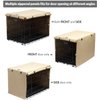 X-ZONE PET Double Door Dog Crate Cover - Polyester Pet Kennel Cover (Fits 24 30 36 42 48 inches Wire Crate) (30Inch, Tan)