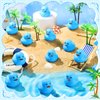 Hungdao 48 Pcs 2 Inch Mini Rubber Ducks for Kids Children Party Favors Bulk Bath Ducks Summer Pool Floating Toys Rubber Ducks Birthday Gifts for Boys Girls Baby Shower Supplies (Blue)