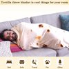 mermaker Burritos Tortilla Throw Blanket 2.0 Double Sided 80 inches for Adult and Kids, Giant Funny Realistic Food Blanket, 285 GSM Novelty Soft Flannel Taco Blanket (Yellow Blanket-Double Sided)