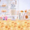 4 Pcs Stay Groovy Tablecloth Retro Hippie Boho Party Table Covers Daisy Flower Bohemian Rainbow Tablecloths Disposable Waterproof Table Cover 60s Theme Birthday Party Decor Supplies (42.5 x 70.8 Inch)