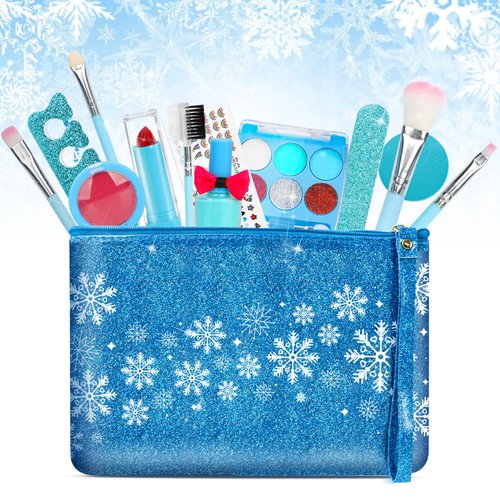 TOY Life Kids Makeup Kit for Girl, Makeup for Kids 8-12 Washable Makeup Set for Kids, Girls Makeup Kit, Frozen Toys for Girls ,Non-Toxic Toddler Makeup Kit, Toys for 5 Year Old Girls