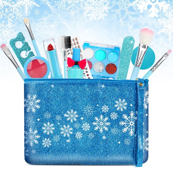 TOY Life Kids Makeup Kit for Girl, Makeup for Kids 8-12 Washable Makeup Set for Kids, Girls Makeup Kit, Frozen Toys for Girls ,Non-Toxic Toddler Makeup Kit, Toys for 5 Year Old Girls
