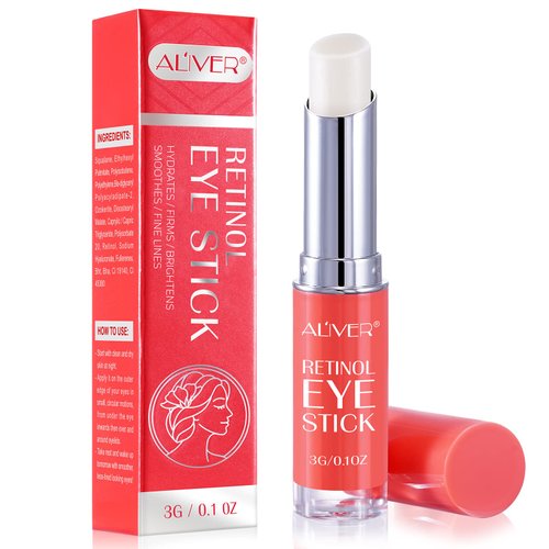 YEUGSCKA Eye Brightener Stick, Eye Cream for Wrinkles, Vitamin A, C, E and Peptides Minimizes Smo...