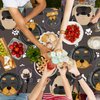 Dog Party Decorations, Dog Shape Plates, 81Pcs Doggy Party Supplies for Dog Kid Birthday, Includes Dog Plates, Let's Pawty Tablecloth, Napkins, Forks, Serves 20 Guests