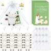 HyDren 12 Set Sheep Plush Keychain Gifts 4.72 Inch Stuffed Animal Cute Lamb Bible Verse Cards with Organza Bags for Baptism Pray Gifts Christmas Party Favors Birthday Gifts