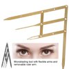 Golden Ratio Calipers, Stainless Steel Eyebrow Measuring Ruler Flexible Removable Ruler Eyebrow Mapping Caliper Permanent Makeup Measure Tool(Gold)